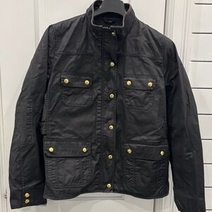 J. Crew Black Outerwear with Gold Accents